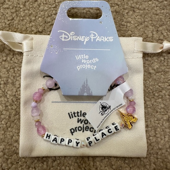 Little Words Project Jewelry - Disney Parks x Little Words Project Happy Place Pink and Gold Bracelet